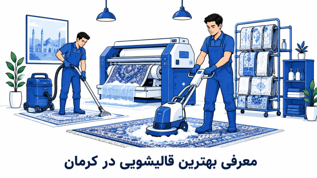 معرفی بهترین قالیشویی در کرمان (بررسی برترینها در سال ۱۴۰۵) معرفی بهترین قالیشویی در کرمان