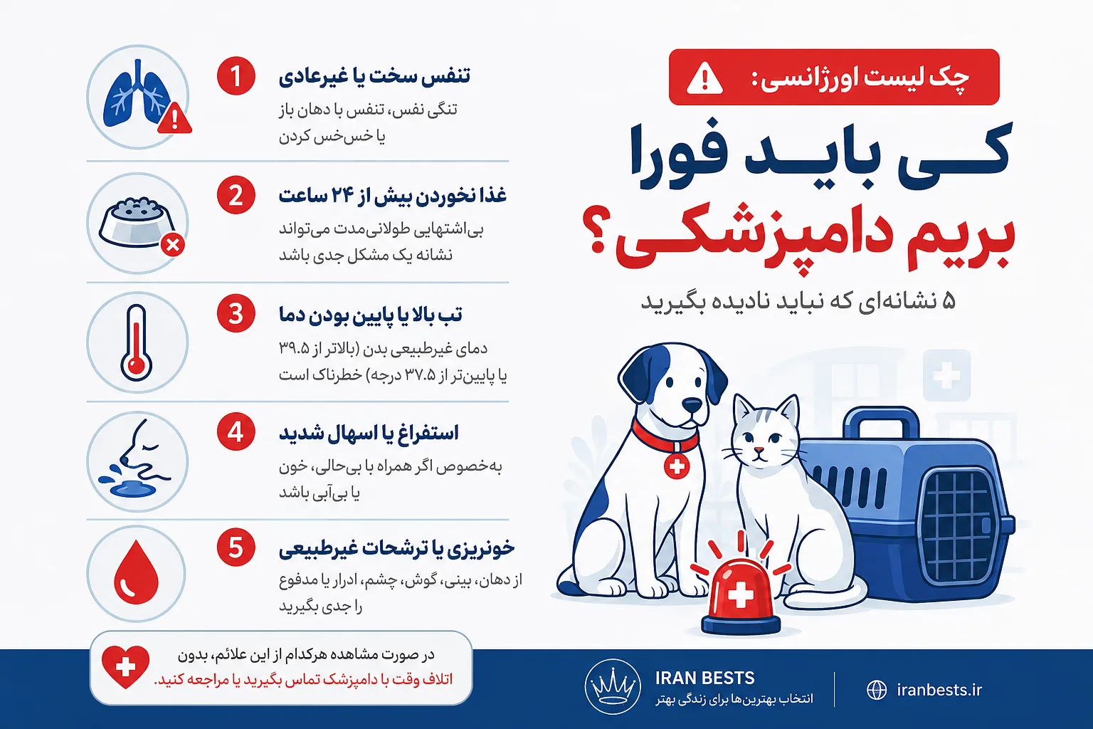 چک لیست اضطراری دامپزشکی