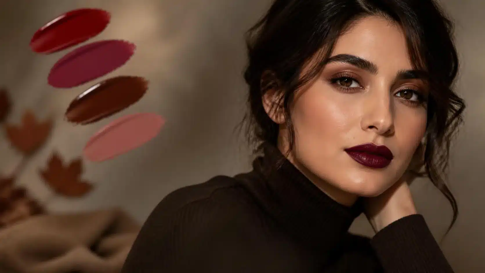 رنگ‌های ترند رژ لب پاییز و زمستان ۱۴۰۵؛ شرابی، آلبالویی و قهوه‌ای