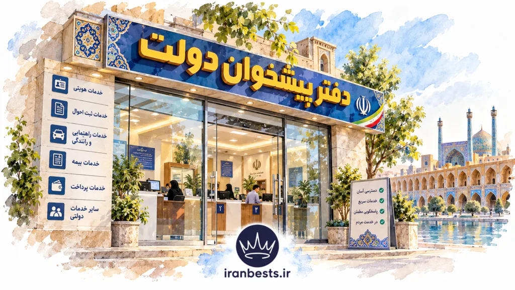 راهنمای جامع و آدرس دفاتر پیشخوان دولت اصفهان (به تفکیک مناطق ۱۵ گانه) دفاتر پیشخوان دولت اصفهان