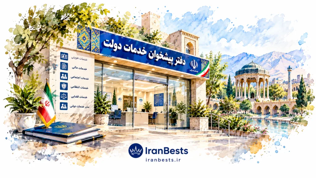 لیست دفاتر پیشخوان دولت شیراز + آدرس، تلفن و دستهبندی مناطق دفاتر پیشخوان دولت شیراز